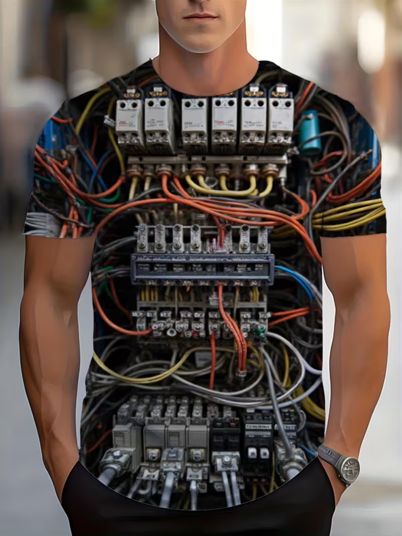 3D Printing Engineer - T-shirt imprimé 3D pour homme, circuit