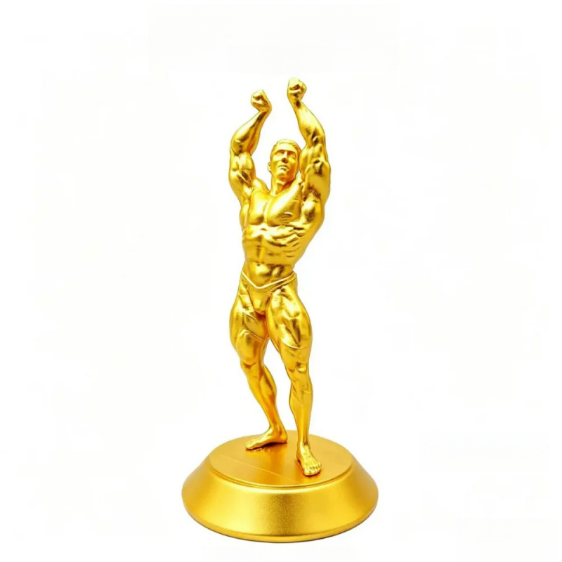 3D Printing Gold - Figurine de compétition masculine musclée -