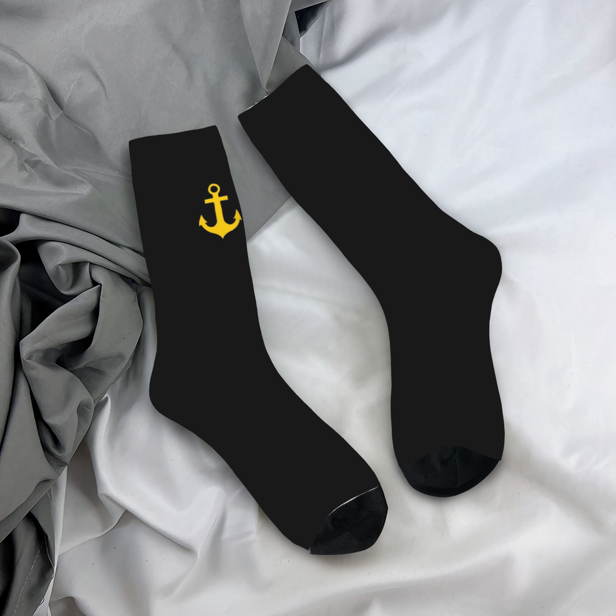 3D Printing Gold - Chaussettes unisexes personnalisées avec logo ancre