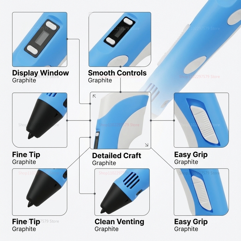 Stylo d'impression 3D avec fil - 3D Printing Pen For Adults avis et prix