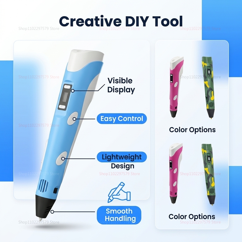 Stylo d'impression 3D avec fil - 3D Printing Pen For Adults avis et prix