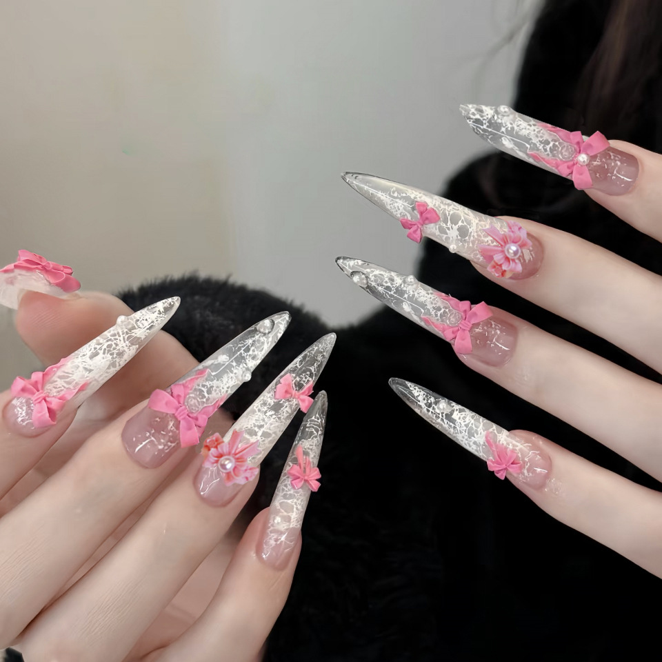 24 faux ongles roses et blancs - 3D Printing Ptc avis et prix