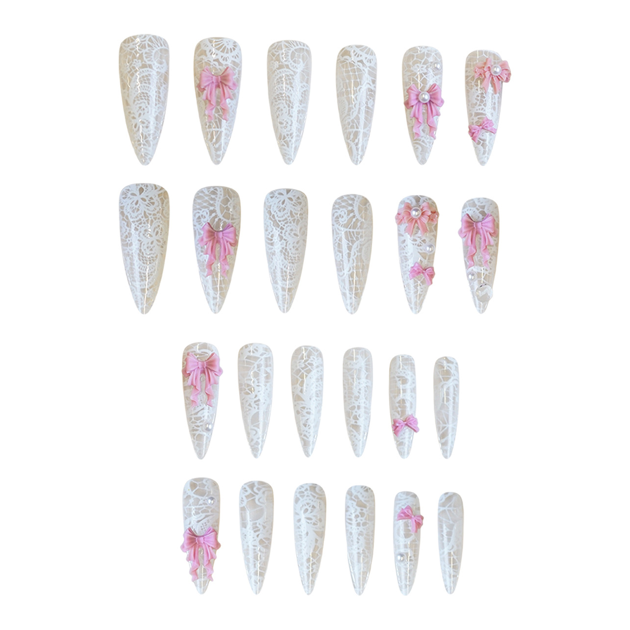 24 faux ongles roses et blancs - 3D Printing Ptc avis et prix