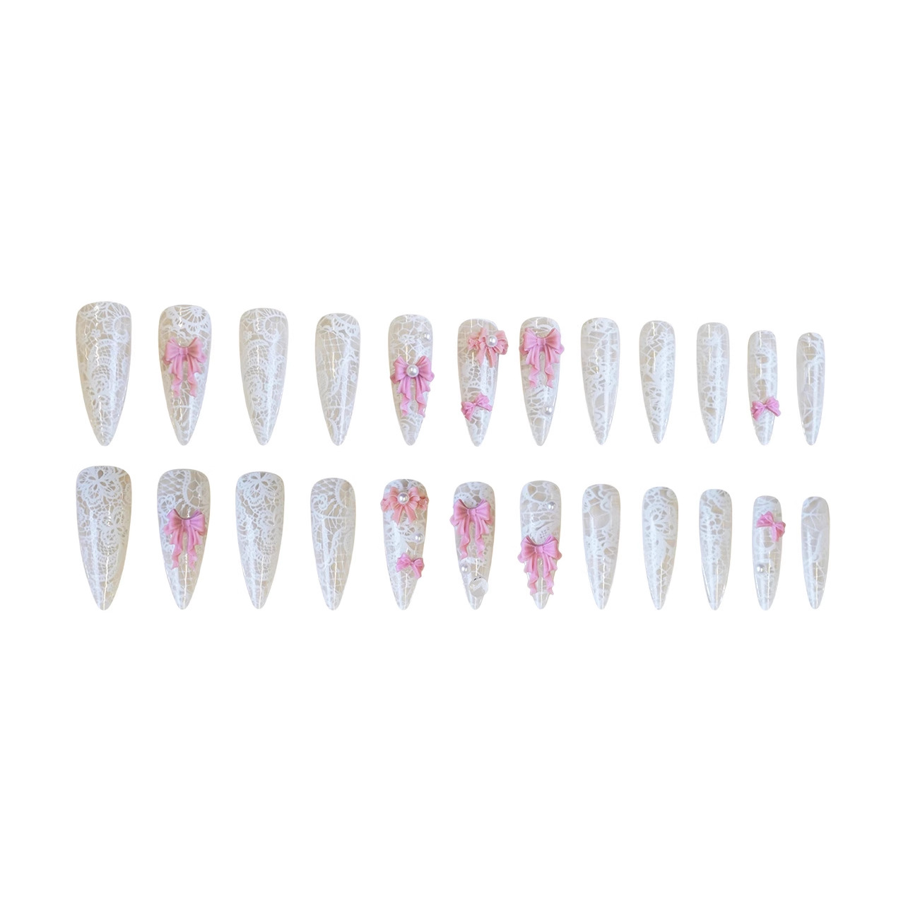 24 faux ongles roses et blancs - 3D Printing Ptc avis et prix