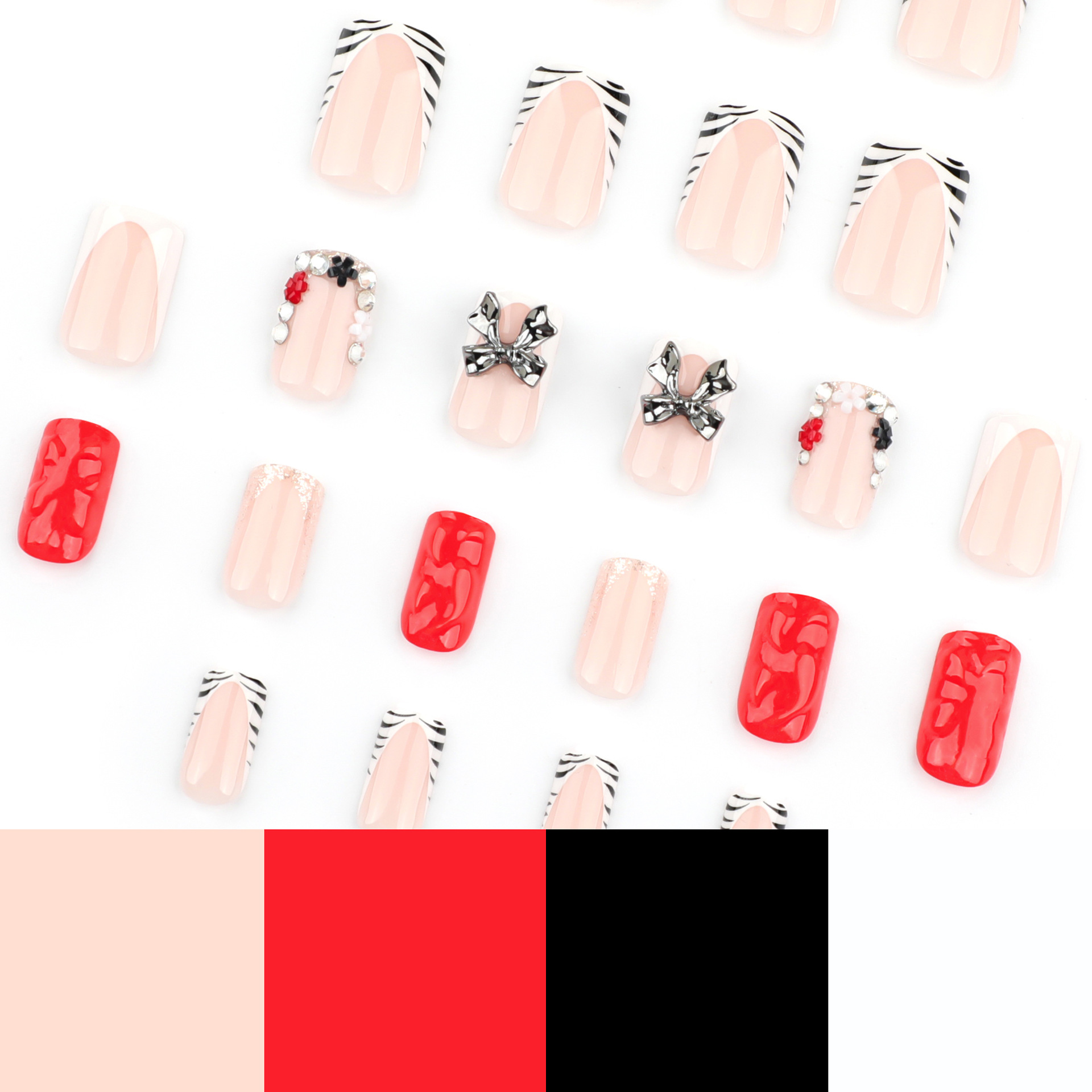 Faux ongles à imprimé zèbre, s - 3D Printing Ptc avis et prix