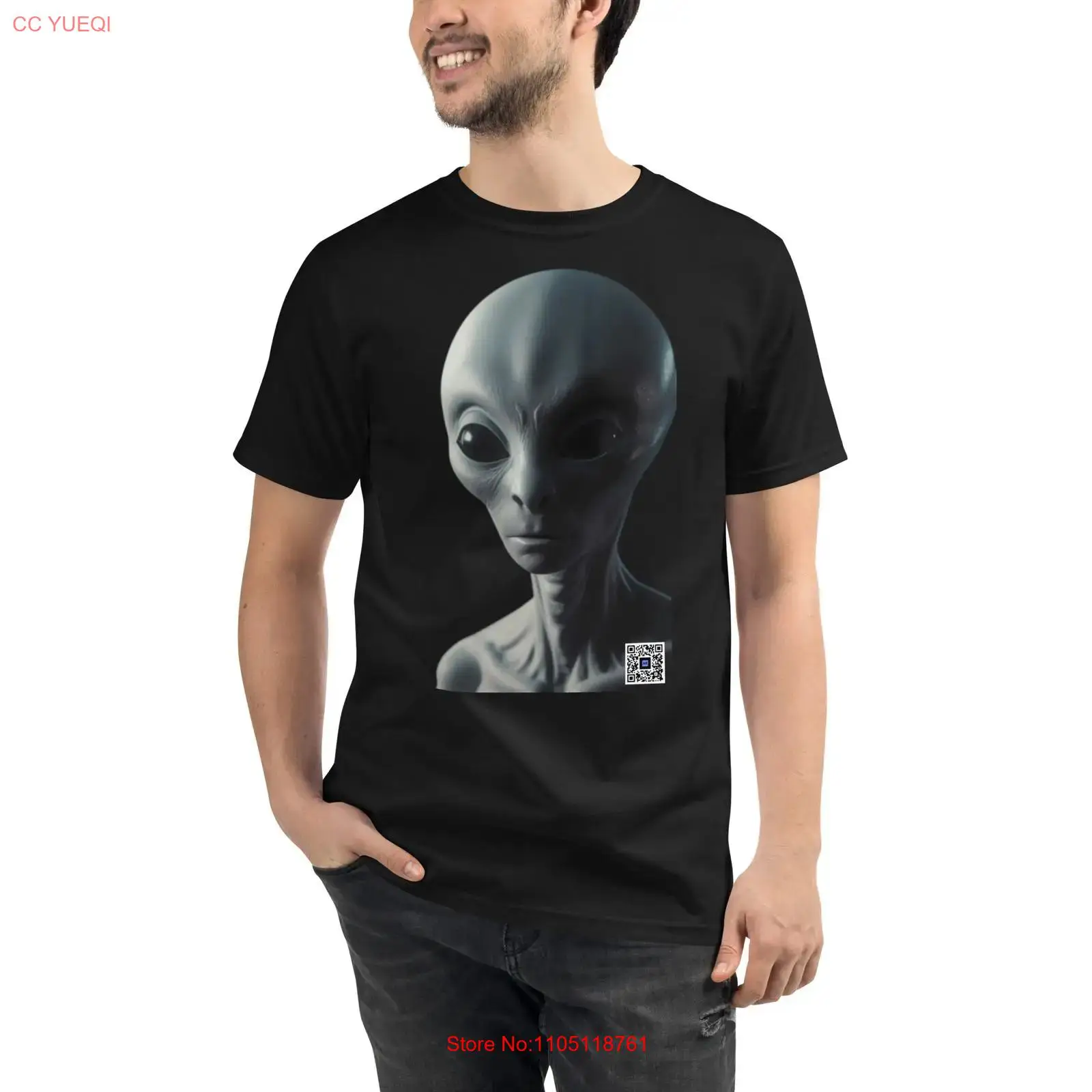 T-shirt Alien biologique pour  - 3D Printing Qr Code avis et prix