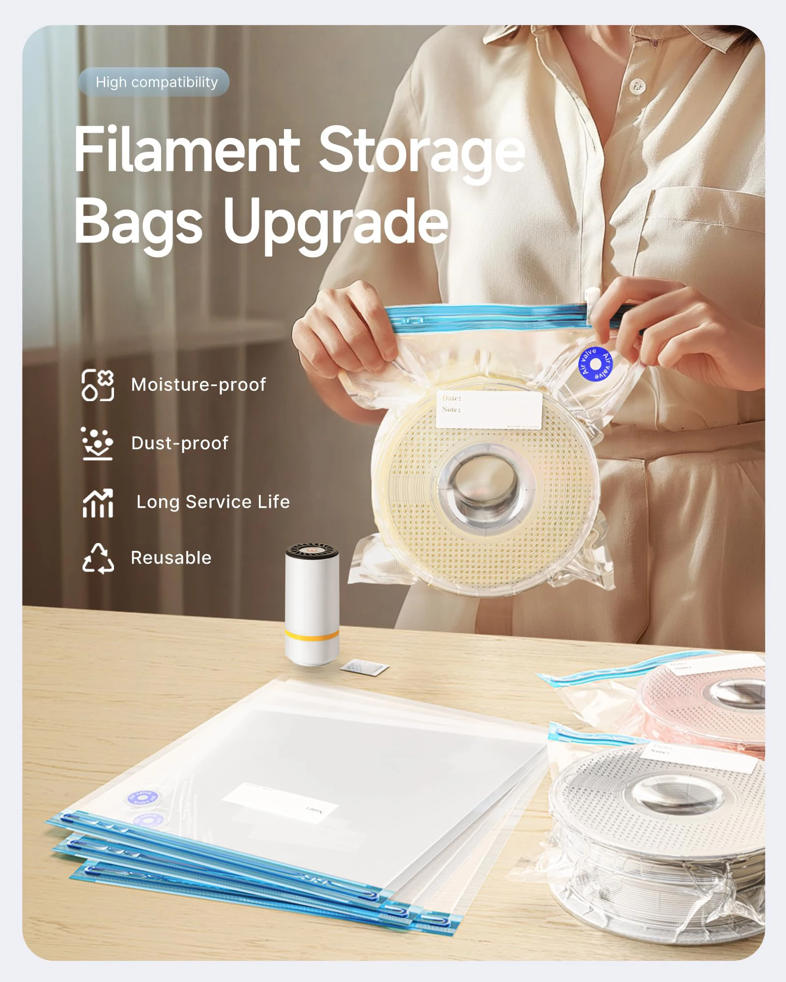 Sac sous vide de Filament d'im - 3D Printer Bed Spring avis et prix